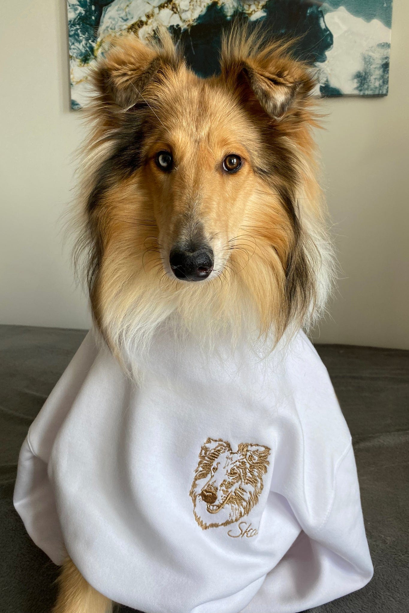 CUSTOM EMBROIDERED PET PORTRAIT SWEATSHIRT